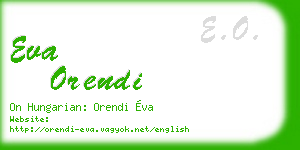 eva orendi business card