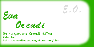 eva orendi business card